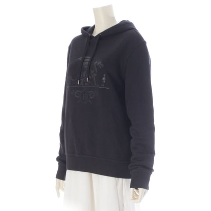 Hermes Cotton Lambskin Exlibris Dragon Pullover Hoodie Sweatshirt Black XS — view 2