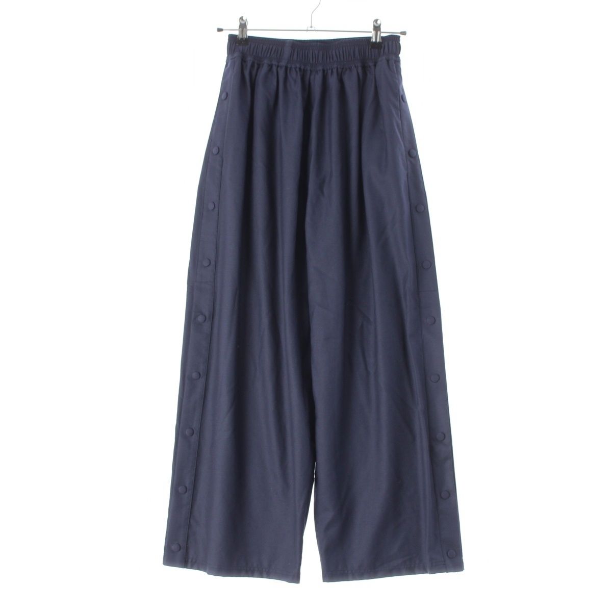 Loewe Wool Side Button Wide Pants Navy XS