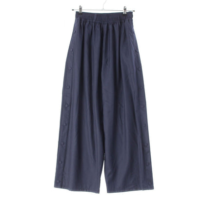 Loewe Wool Side Button Wide Pants Navy XS