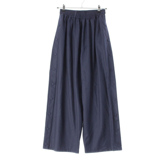 Loewe Wool Side Button Wide Pants Navy XS