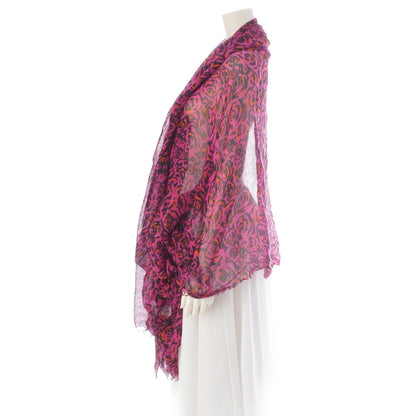 Dior Fall by Raf Simons Era Silk Dress Pattern Large Shawl Pink Purple — view 3
