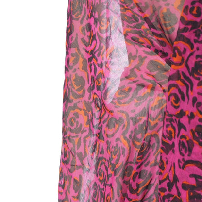 Dior Fall by Raf Simons Era Silk Dress Pattern Large Shawl Pink Purple — view 6