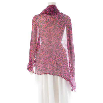 Dior Fall by Raf Simons Era Silk Dress Pattern Large Shawl Pink Purple — view 4
