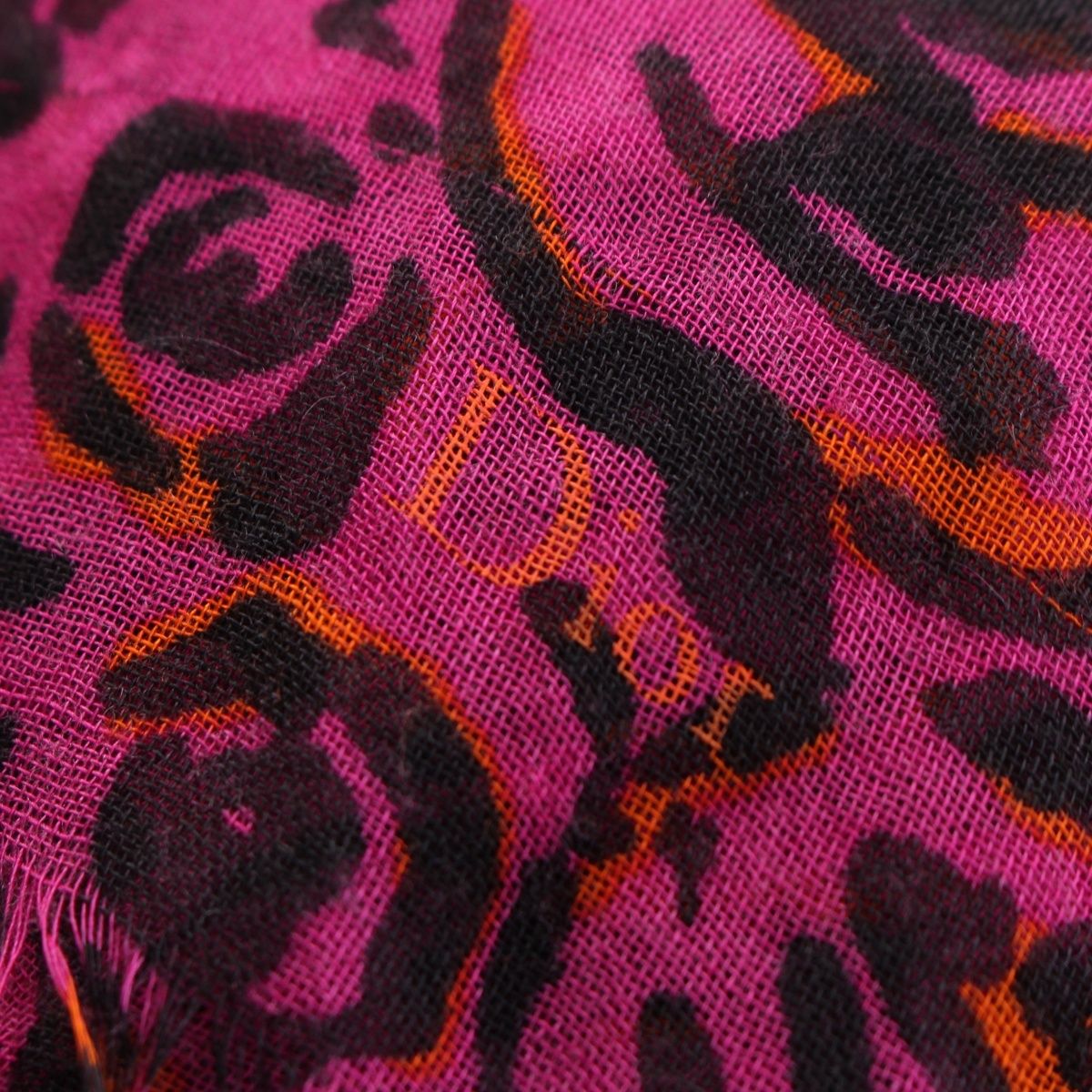 Dior Fall by Raf Simons Era Silk Dress Pattern Large Shawl Pink Purple — view 8