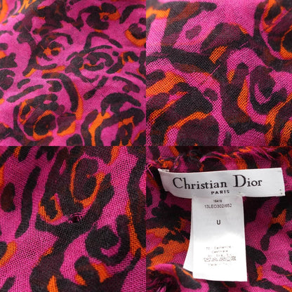 Dior Fall by Raf Simons Era Silk Dress Pattern Large Shawl Pink Purple — view 9