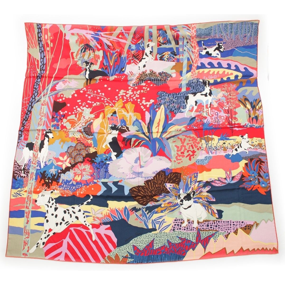 Hermes Carre 140 Geant en Liberte! Freely! Cashmere Scarf Multicolor