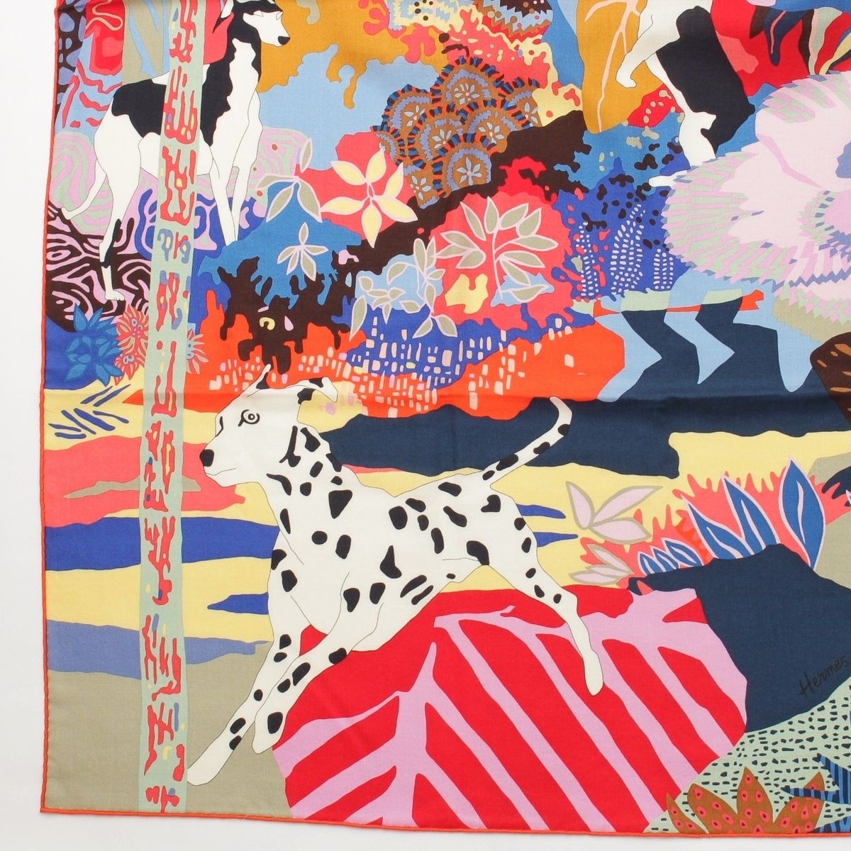 Hermes Carre 140 Geant en Liberte! Freely! Cashmere Scarf Multicolor — view 4
