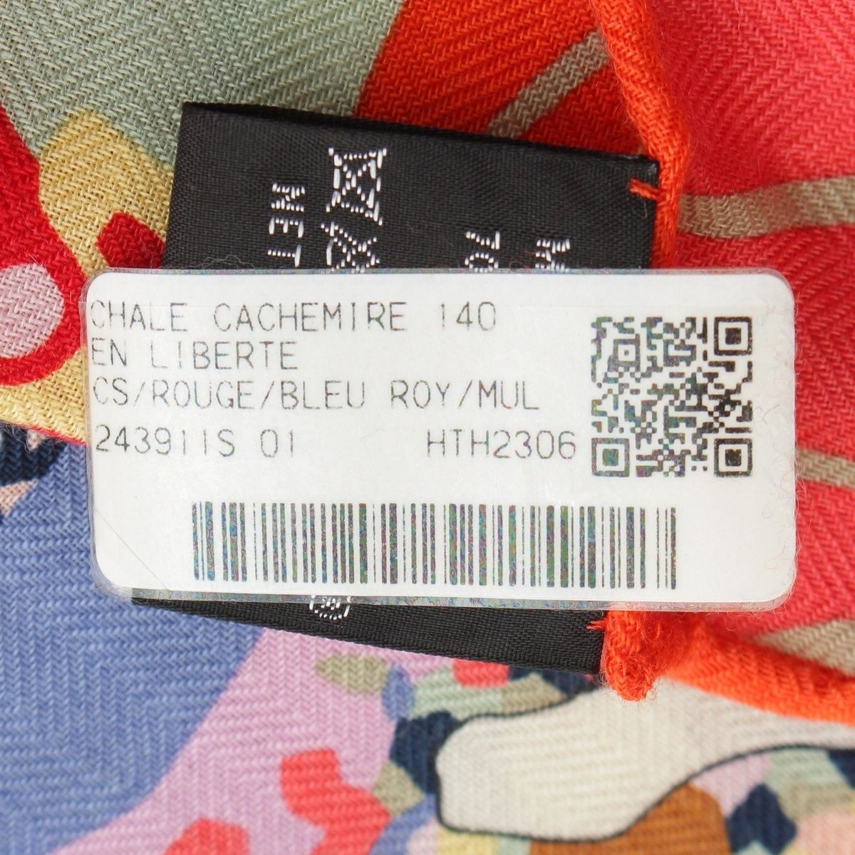 Hermes Carre 140 Geant en Liberte! Freely! Cashmere Scarf Multicolor — view 9