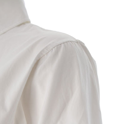 Hermes Cotton Long Shirt Blouse Dress White 38 — view 6