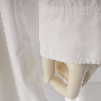 Hermes Cotton Long Shirt Blouse Dress White 38 — view 7