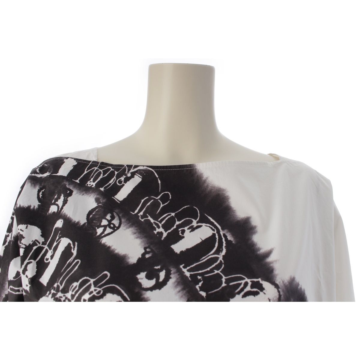 Hermes Cotton Side Slit Blouse Top Black 36 — view 5
