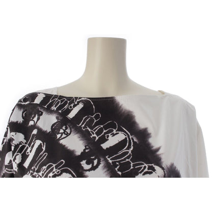 Hermes Cotton Side Slit Blouse Top Black 36 — view 5