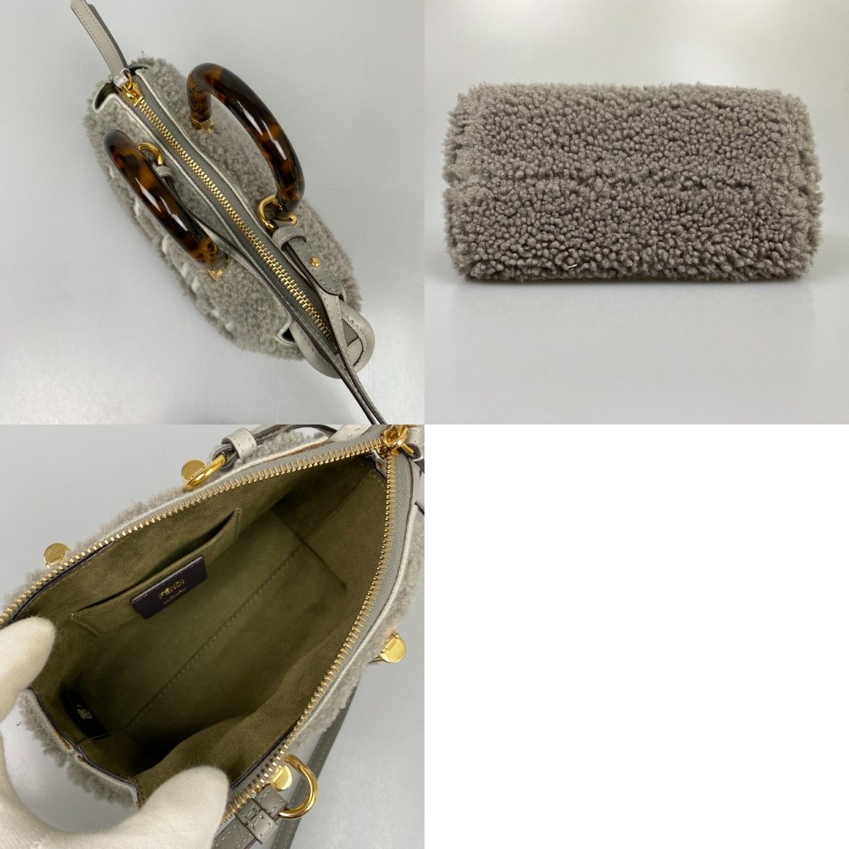 Fendi by the Way Mini 2-Way Shoulder Bag Gray — view 4