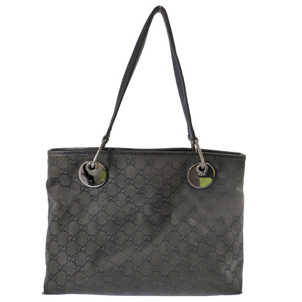 Gucci GG Canvas Tote Black All B /