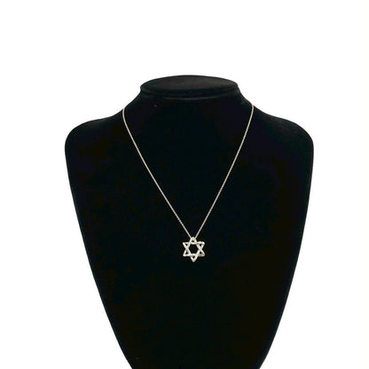 Tiffany & Co Star of David 925 Sterling Silver Necklace Pendant Choker — view 2