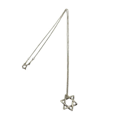 Tiffany & Co Star of David 925 Sterling Silver Necklace Pendant Choker — view 5