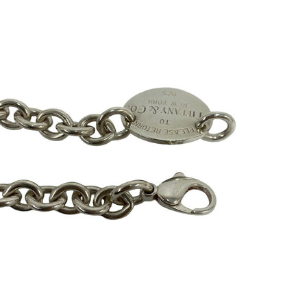 Tiffany & Co Return to Oval Necklace 925 Sterling Silver Pendant Choker — view 4