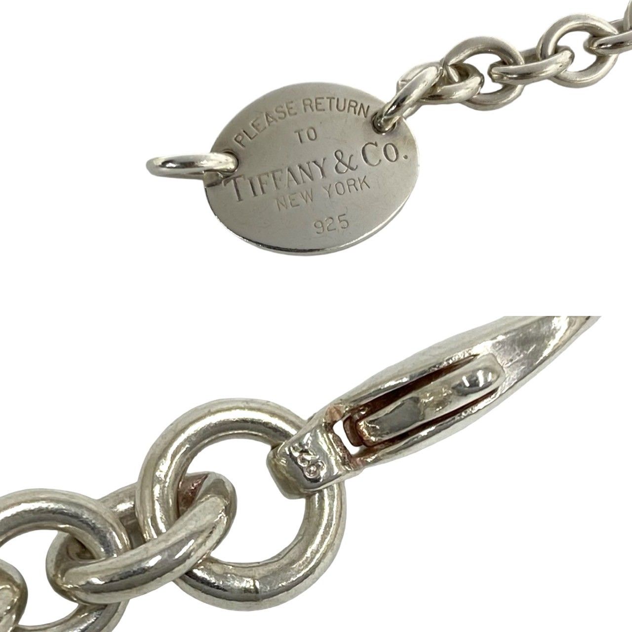 Tiffany & Co Return to Oval Necklace 925 Sterling Silver Pendant Choker — view 3