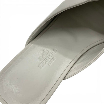 Hermes Idol Sandals Shoes Leather White Chaine D'ancre Mules — view 7