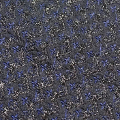 Louis Vuitton Dress Black Blue Lurex Lace Monogram — view 6