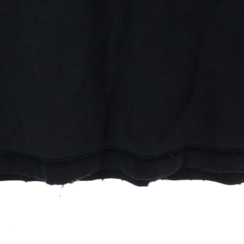 Balenciaga Distressed Patch Logo Oversized Short Sleeve T-Shirt Dress Black — view 5