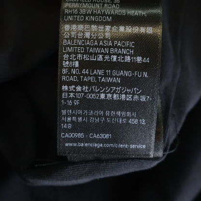 Balenciaga Distressed Patch Logo Oversized Short Sleeve T-Shirt Dress Black — view 8