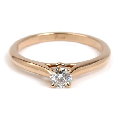 Cartier 18k Pink Gold Solitaire Ring Diamond — view 3