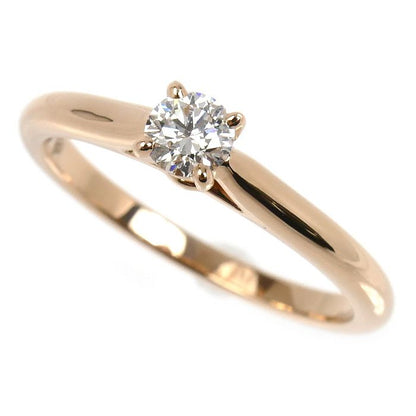 Cartier 18k Pink Gold Solitaire Ring Diamond