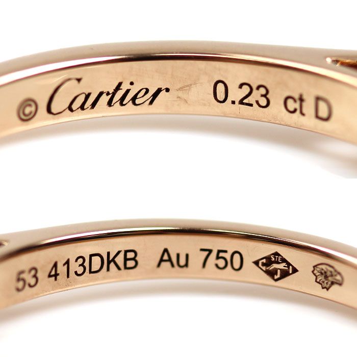 Cartier 18k Pink Gold Solitaire Ring Diamond — view 5