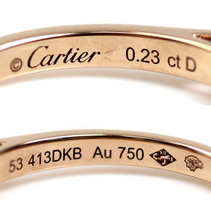 Cartier 18k Pink Gold Solitaire Ring Diamond — view 5