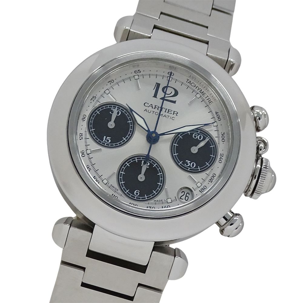 Cartier Watch Boys Pasha C Chronograph Date Automatic Winding at Stainless
