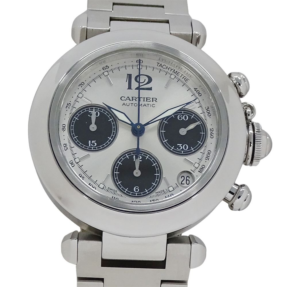 Cartier Watch Boys Pasha C Chronograph Date Automatic Winding at Stainless — view 2