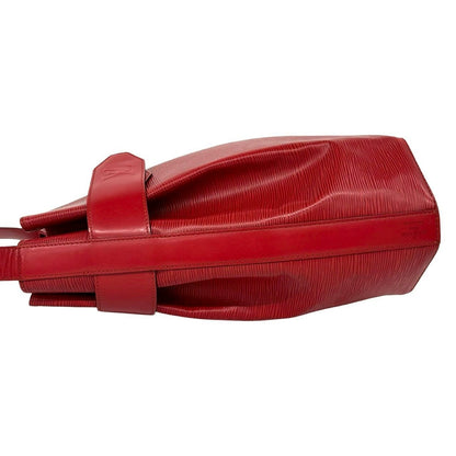 Louis Vuitton Vintage Sac Depot Epi Leather Shoulder Bag Castilian Red — view 5