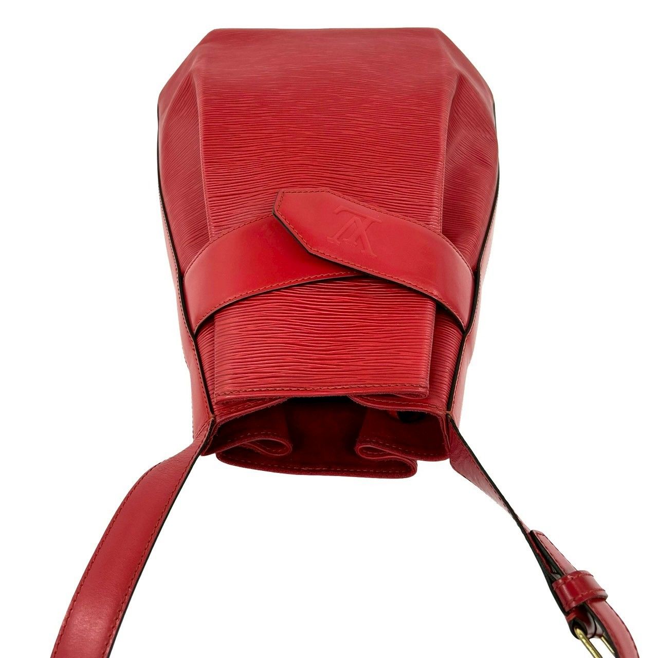 Louis Vuitton Vintage Sac Depot Epi Leather Shoulder Bag Castilian Red — view 4