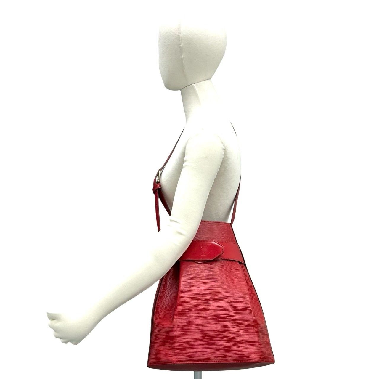 Louis Vuitton Vintage Sac Depot Epi Leather Shoulder Bag Castilian Red — view 2