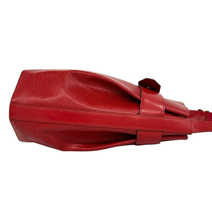 Louis Vuitton Vintage Sac Depot Epi Leather Shoulder Bag Castilian Red — view 6