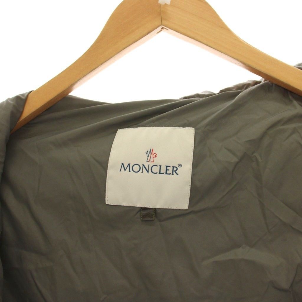 Moncler Bourrache Down Jacket Studded Zip Up 0 Gray YM — view 6