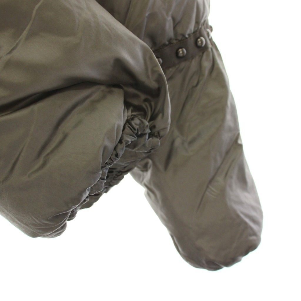 Moncler Bourrache Down Jacket Studded Zip Up 0 Gray YM — view 7