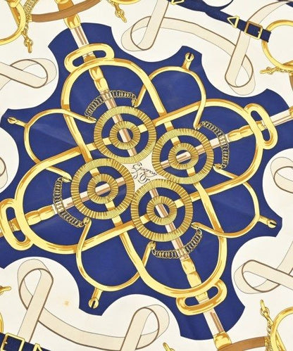 Hermes Bandana Scarf Navy — view 2