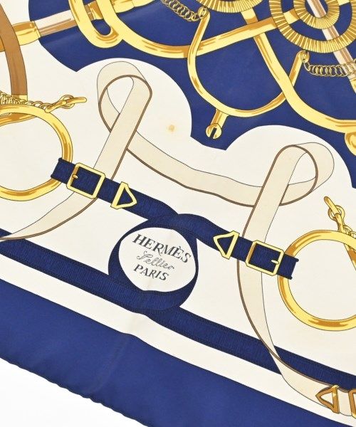 Hermes Bandana Scarf Navy — view 3