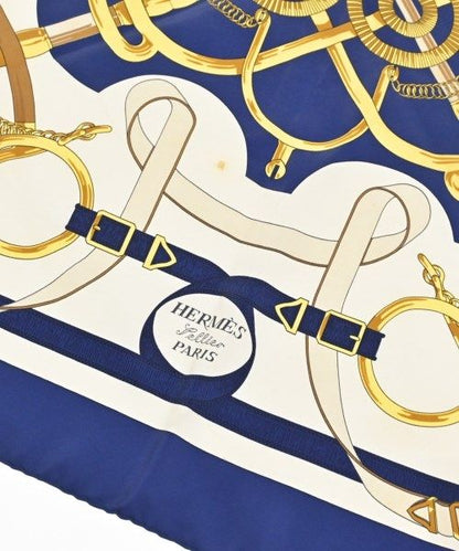 Hermes Bandana Scarf Navy — view 3