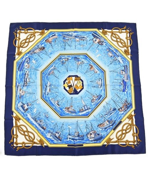Hermes Bandana Scarf Blue