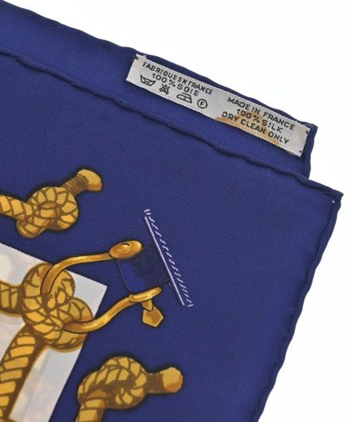 Hermes Bandana Scarf Blue — view 5