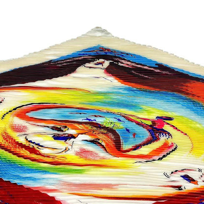 Hermes Pleats Scarf Smiles in Third Millenary Silk White — view 4