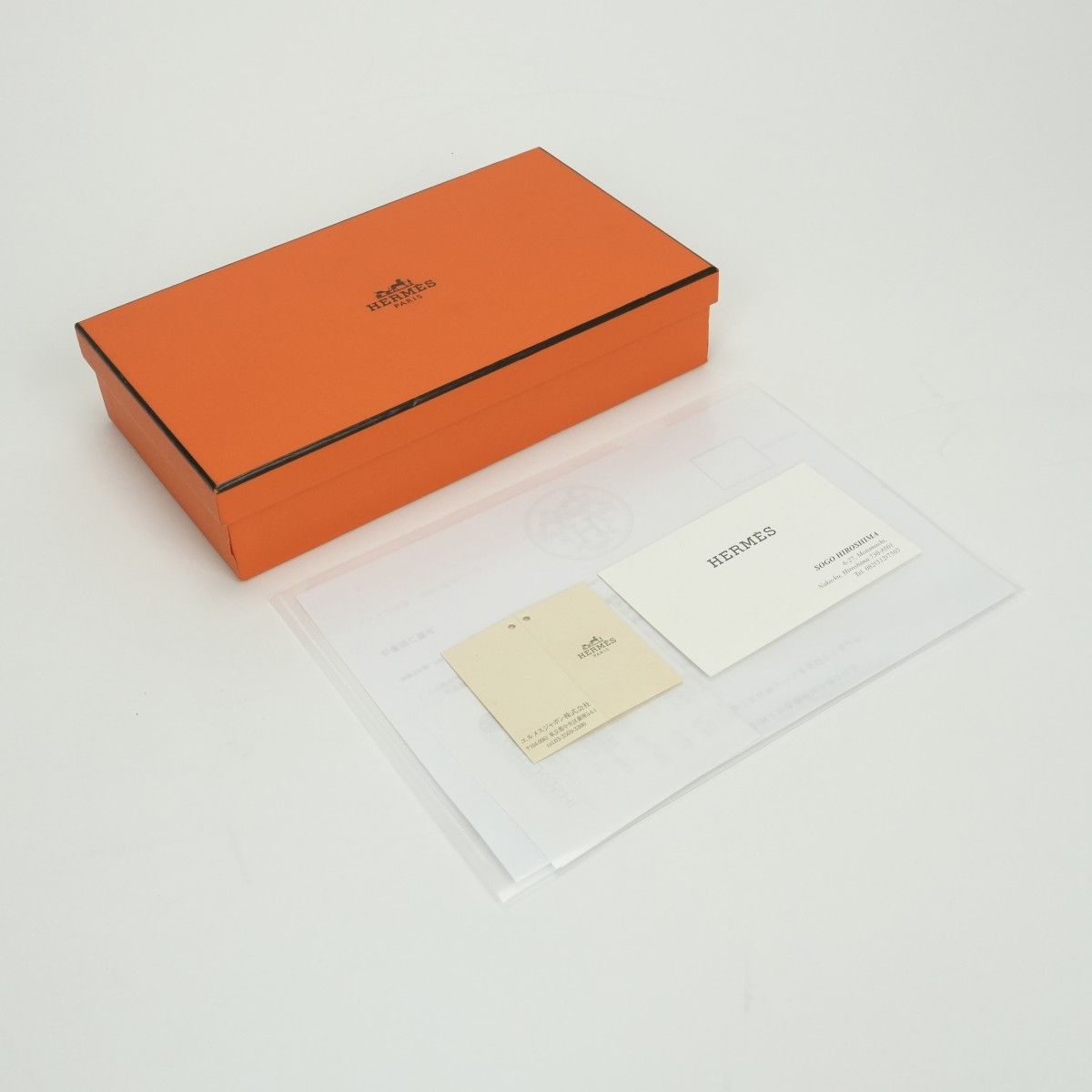 Hermes Kelly Wallet Box Calf Gold Brown Silver — view 9
