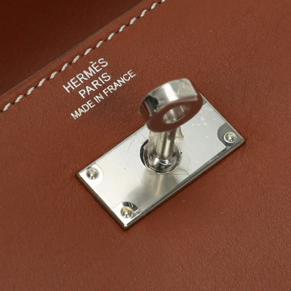Hermes Kelly Wallet Box Calf Gold Brown Silver — view 7