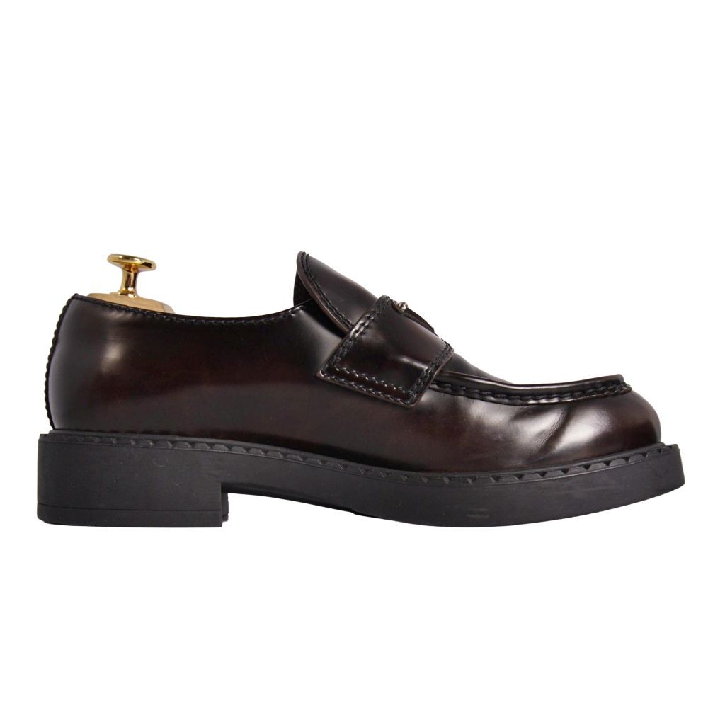 Prada Loafers Chocolate Moccasins Triangle les — view 6