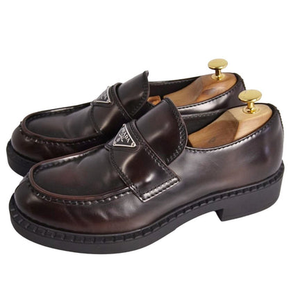 Prada Loafers Chocolate Moccasins Triangle les — view 2