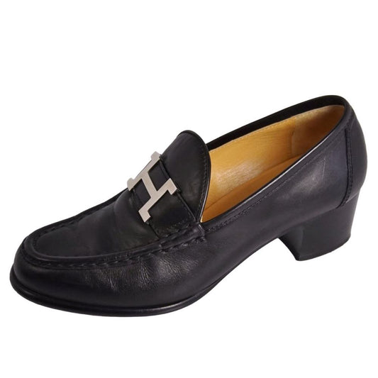 Hermes Loafers Moccasins Logo Constance Leather