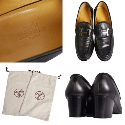 Hermes Loafers Moccasins Logo Constance Leather — view 9